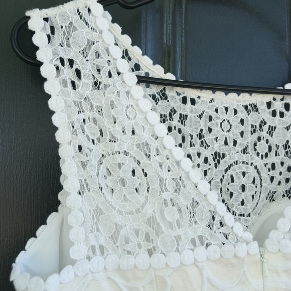 Lilly Pulitzer Dress Womens 4 Off White Raegan Sleeveless Lace Fit Flare Bridal - Picture 14 of 16